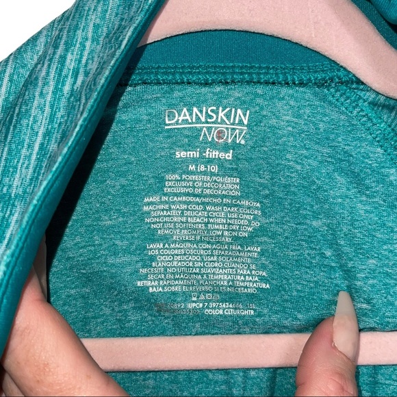 DANSKIN NOW Green Semi Fitted 1/4 Zip Performance Dri More Pullover with M - Picture 4 of 5